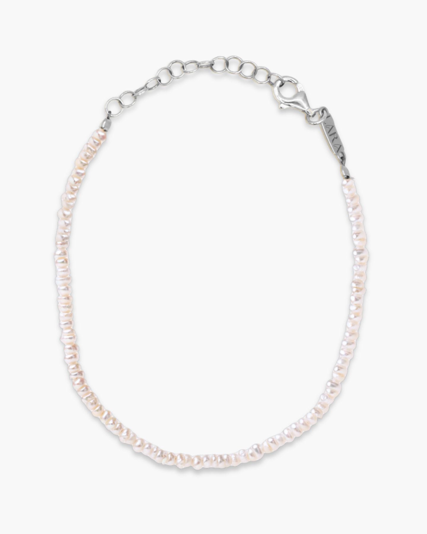 Tiny Freshwater Pearl Bracelet Silver