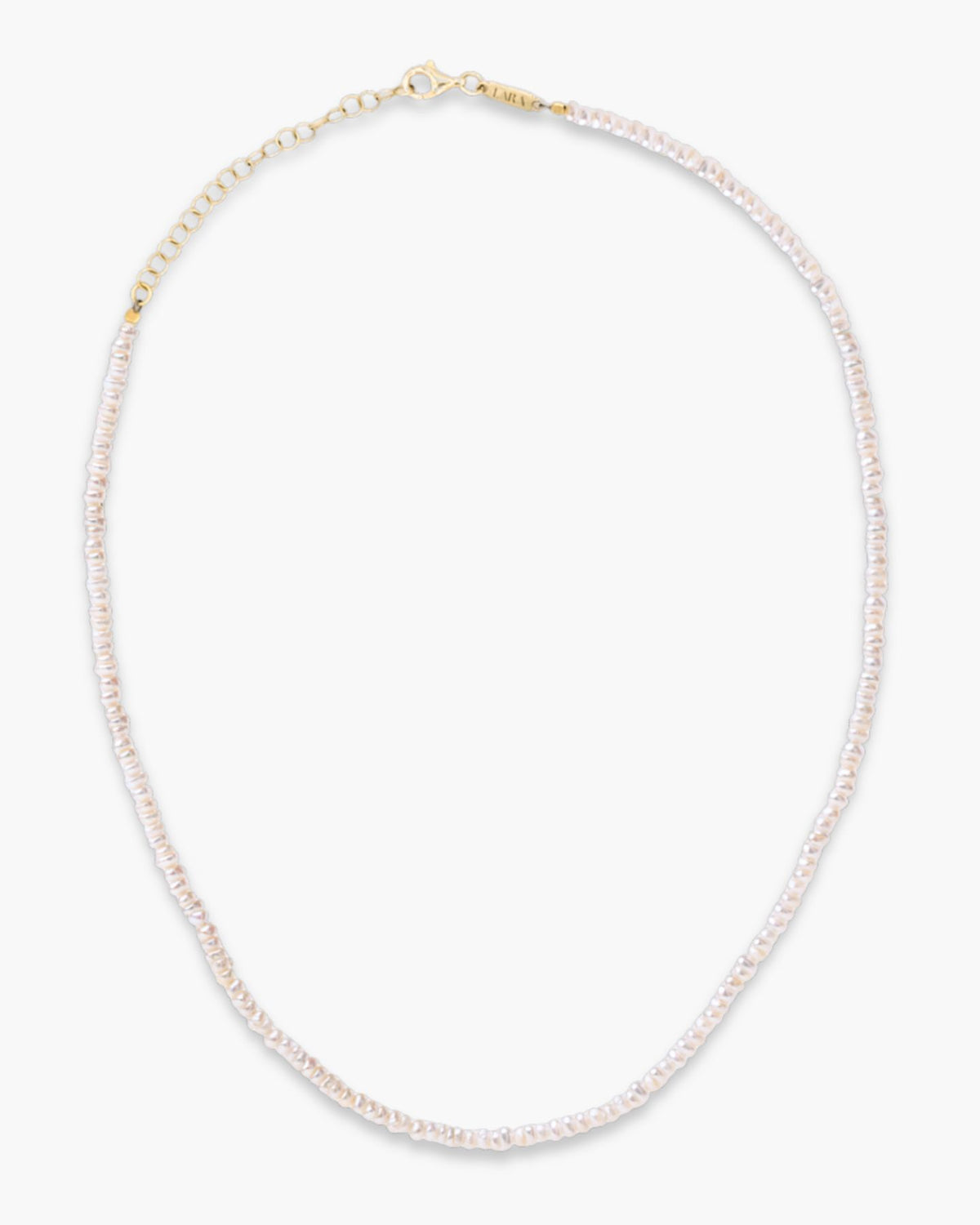 Tiny Freshwater Pearl Necklace Gold