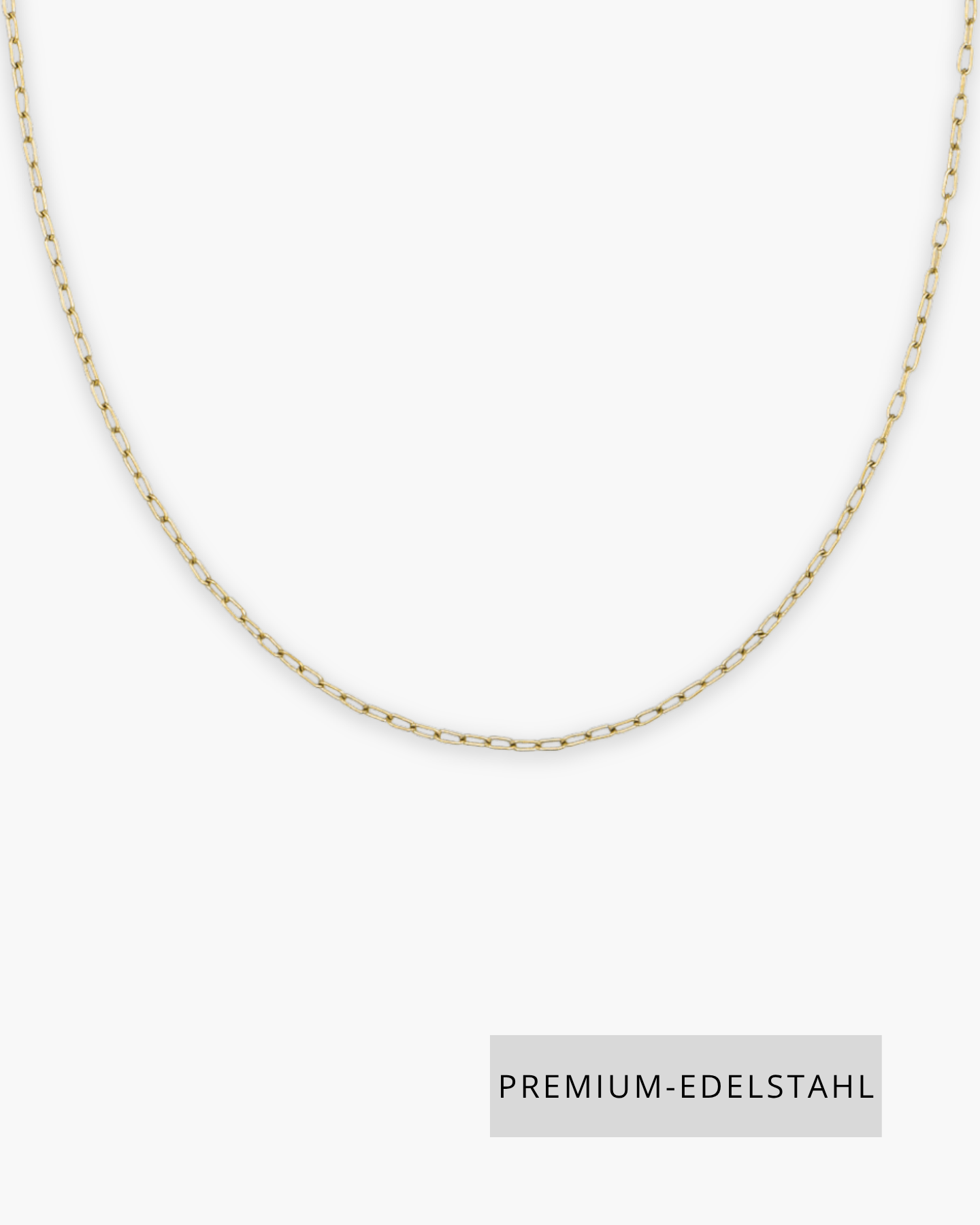 Tiny Paperclip Chain Gold