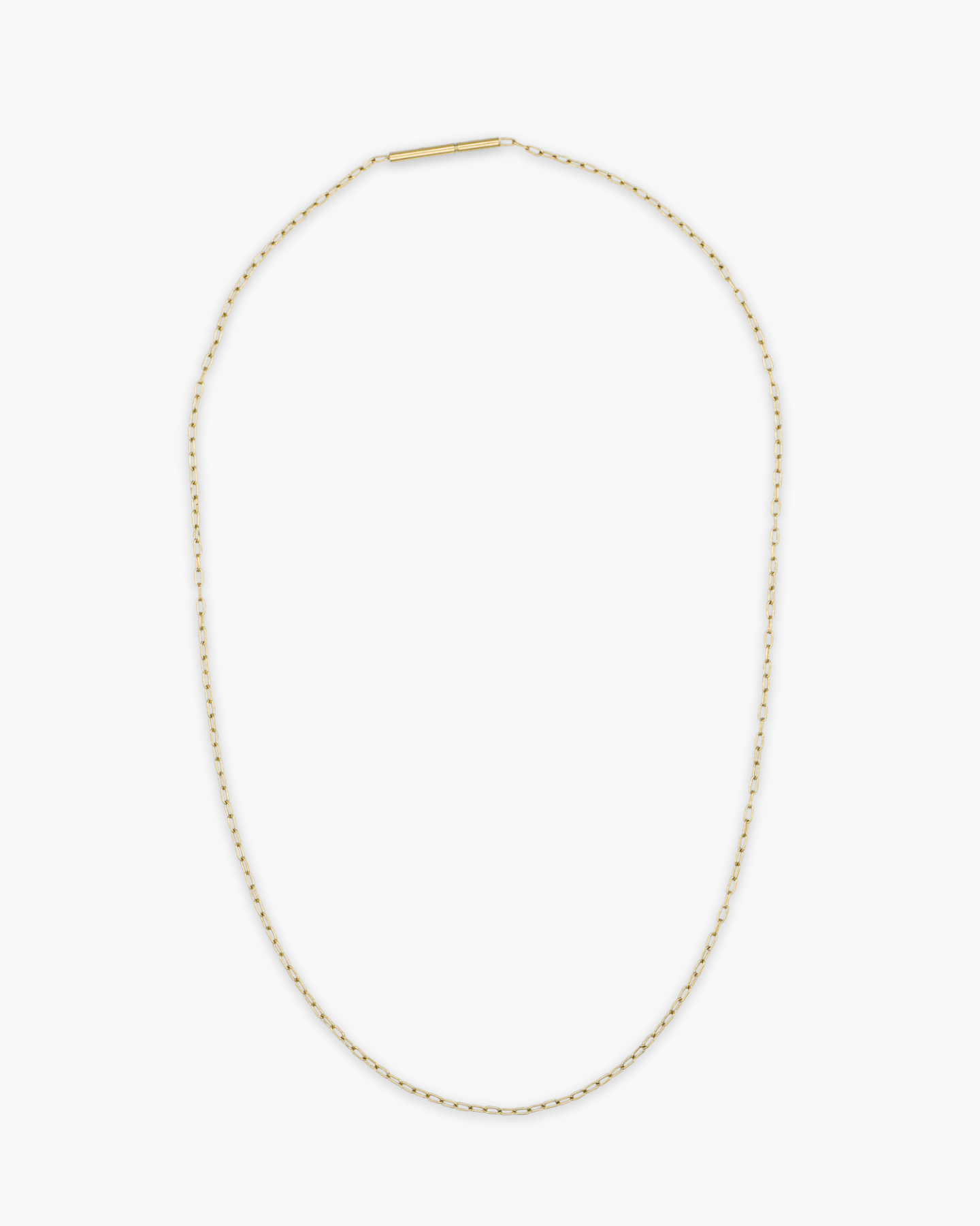 Tiny Paperclip Chain Gold