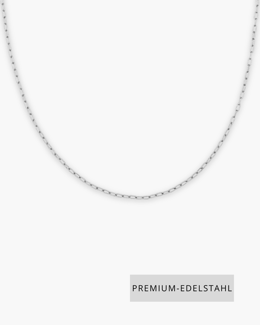 Tiny Paperclip Chain Silver