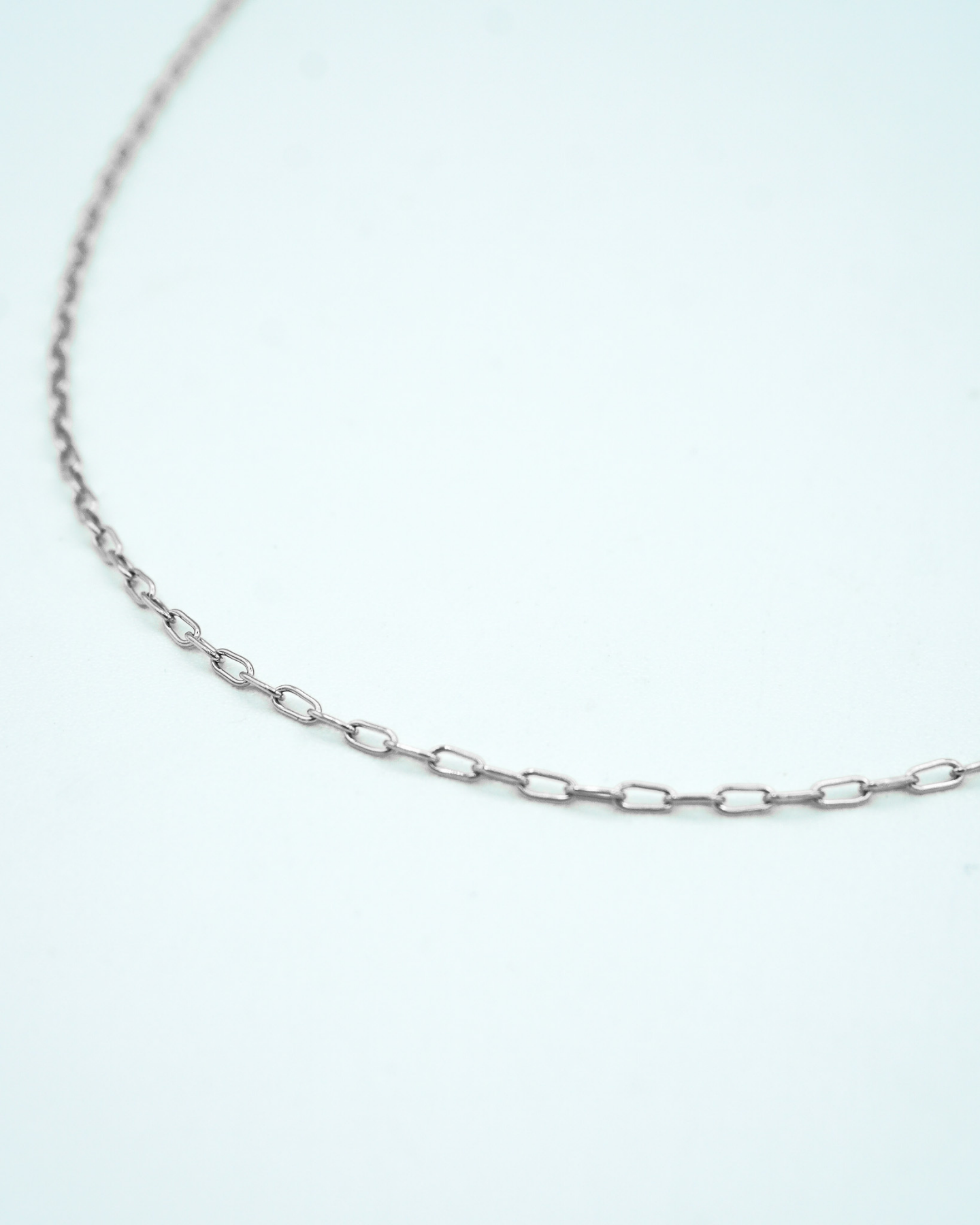 Tiny Paperclip Chain Silver