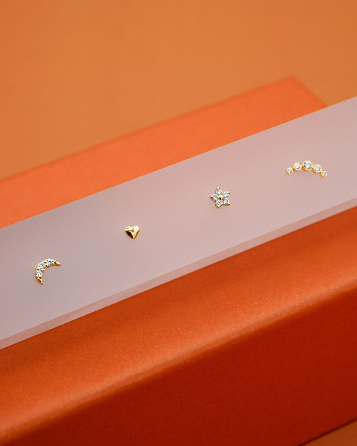 Glitter Bow Piercing Silver