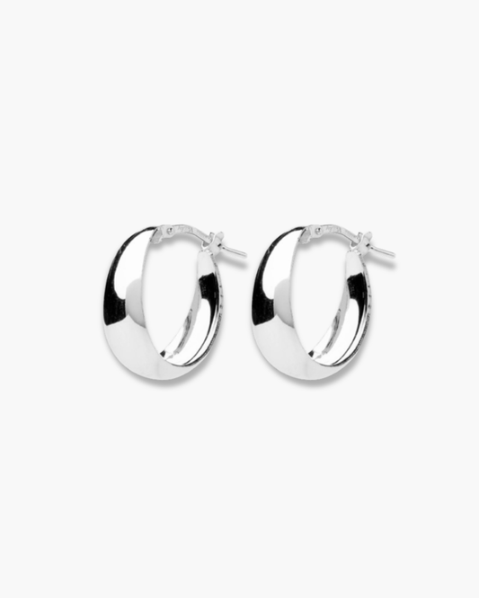 Trianglish Bold Hoops S Silver