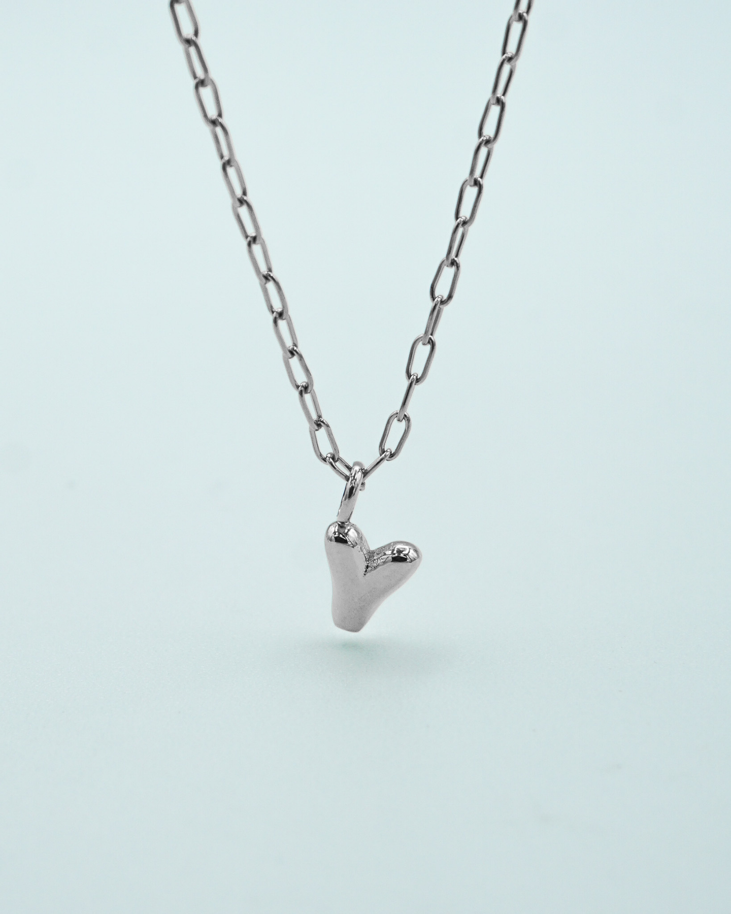 Tiny Puffed Up Letter Charm Silver