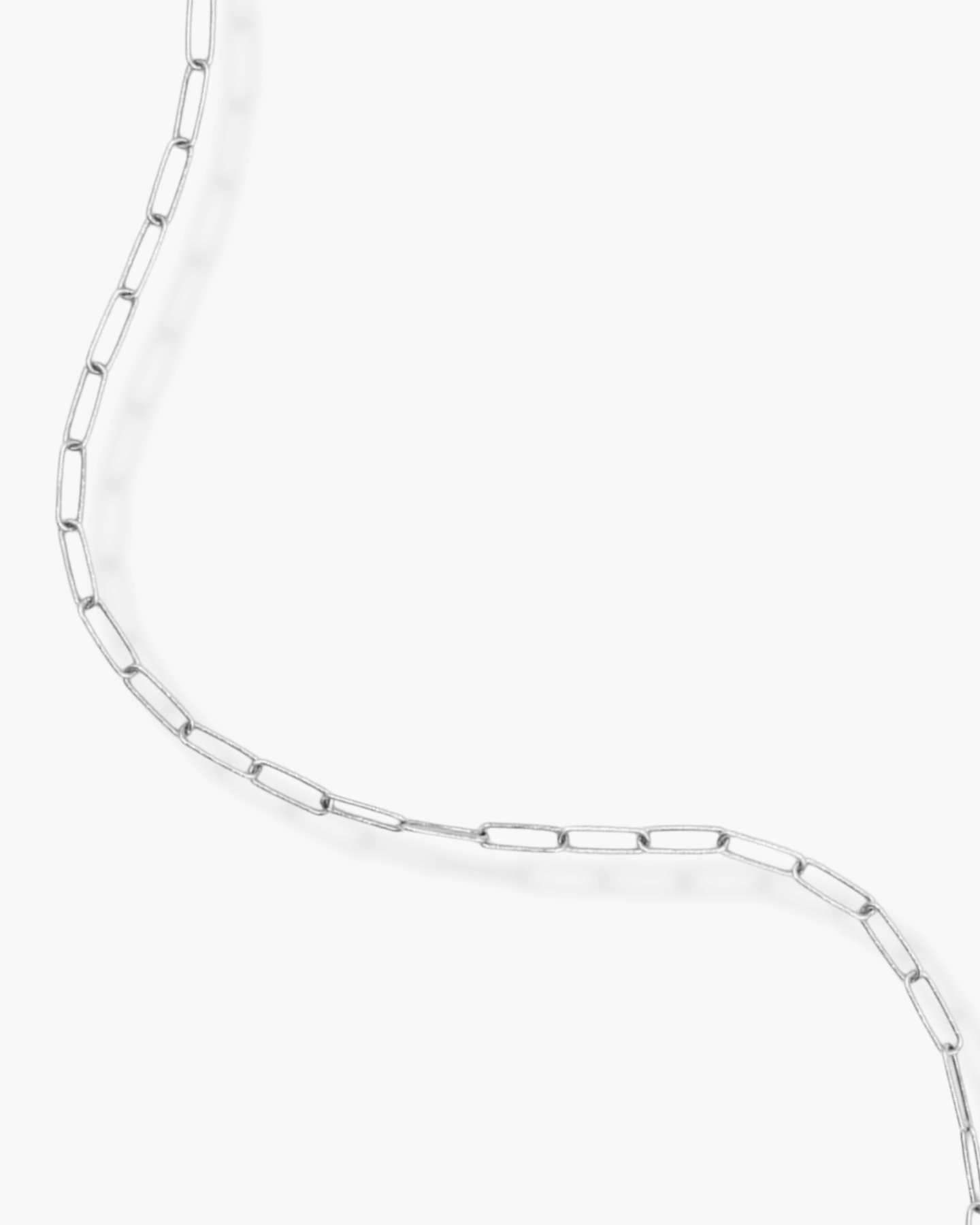 Long Link Necklace Silver