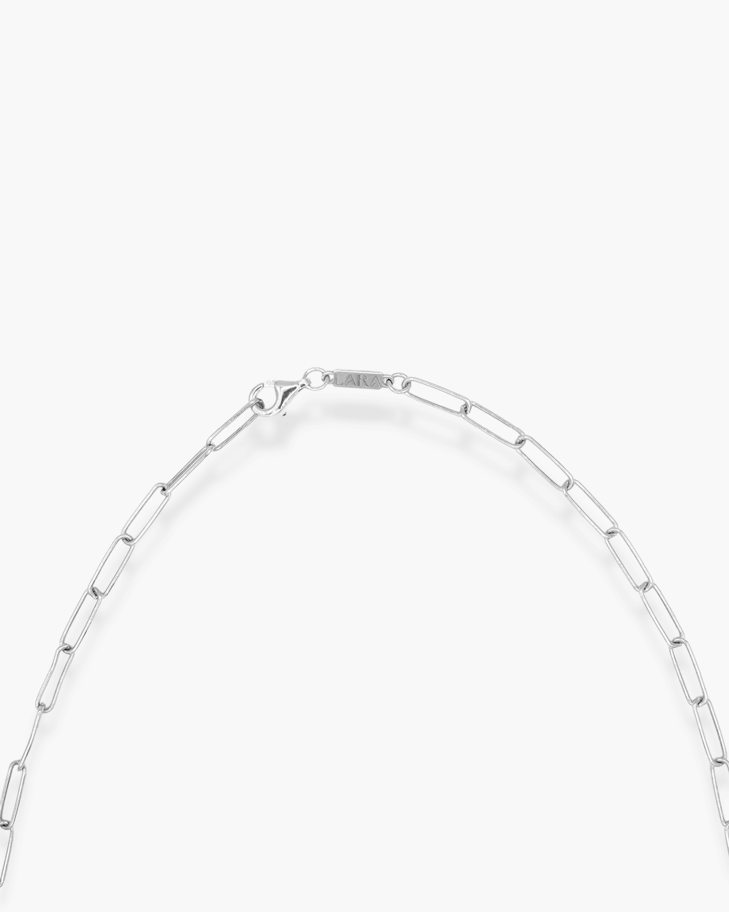 Long Link Necklace Silver