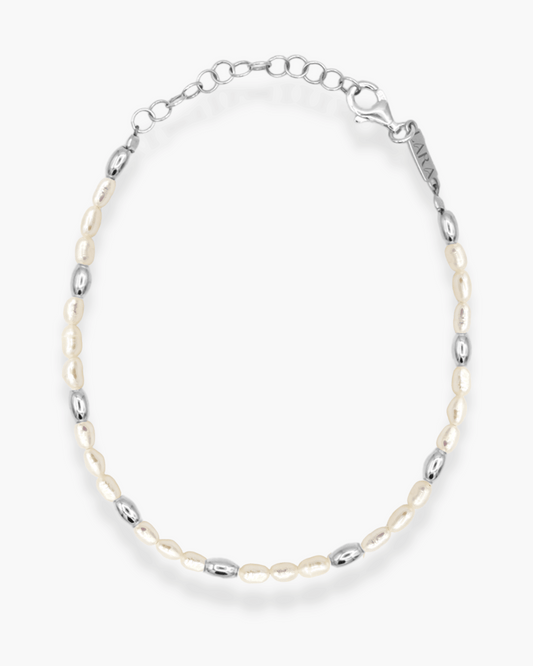 Silvery Pearl Bracelet